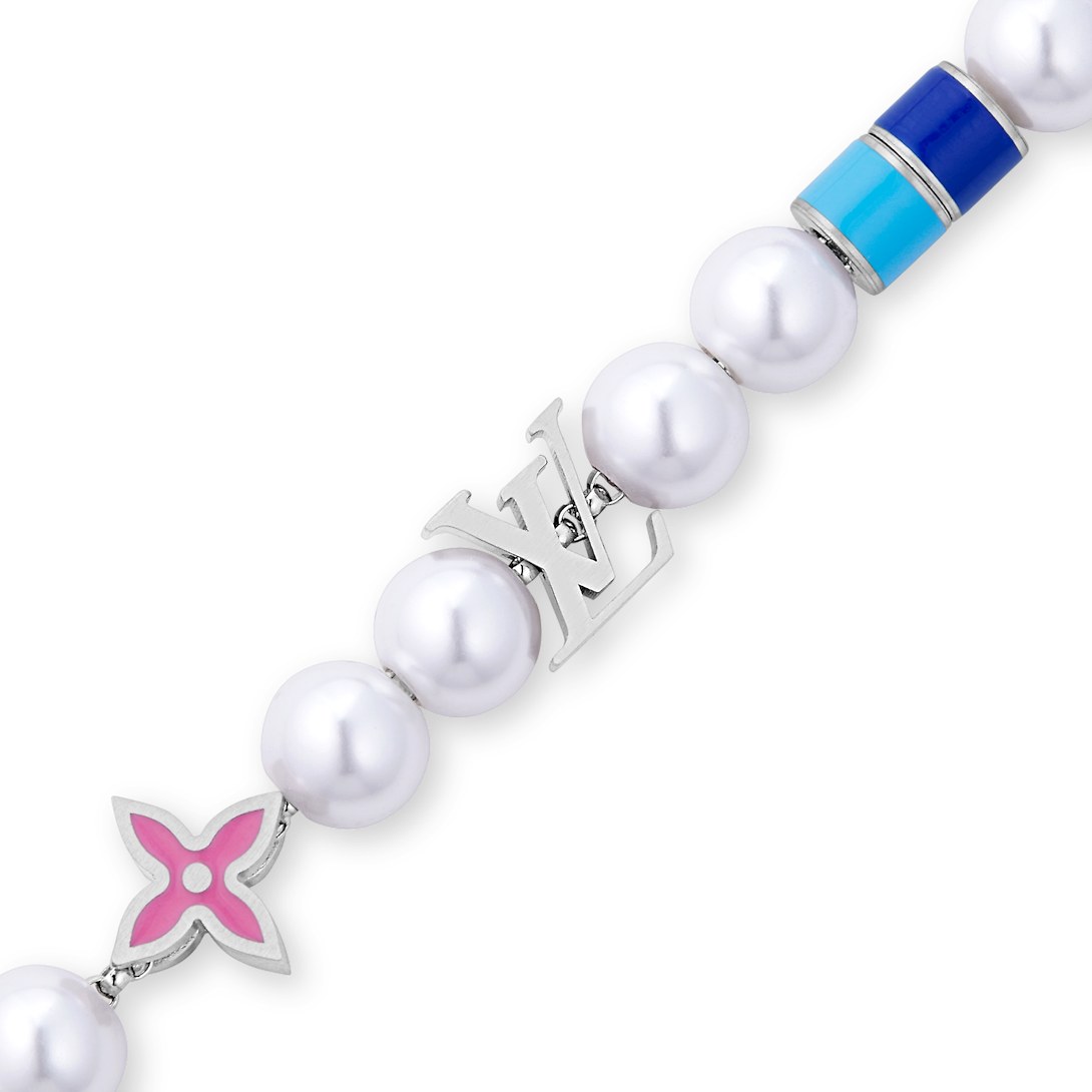 18K Louis Vuitton MNG Pearls Party Bracelet