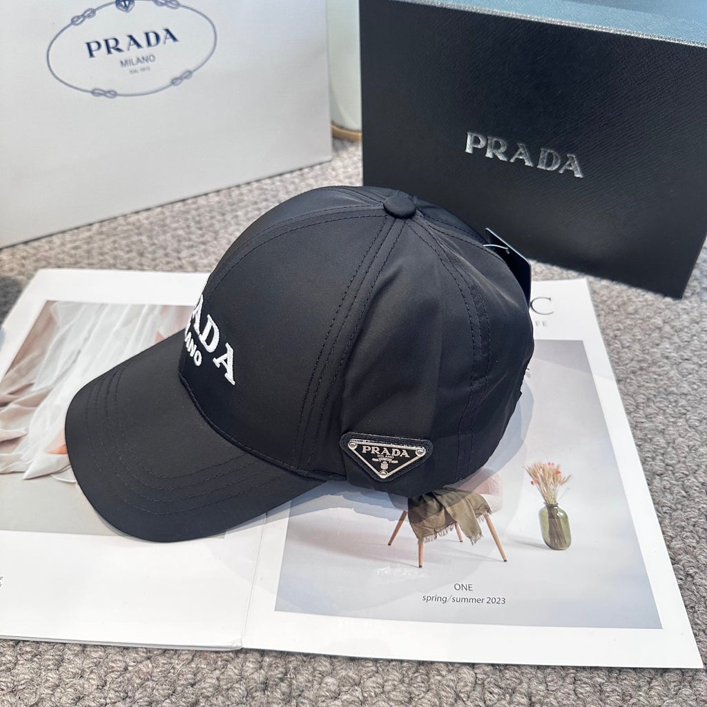 Embroidered Logo Nylon Baseball Cap - Adjustable Streetwear Hat